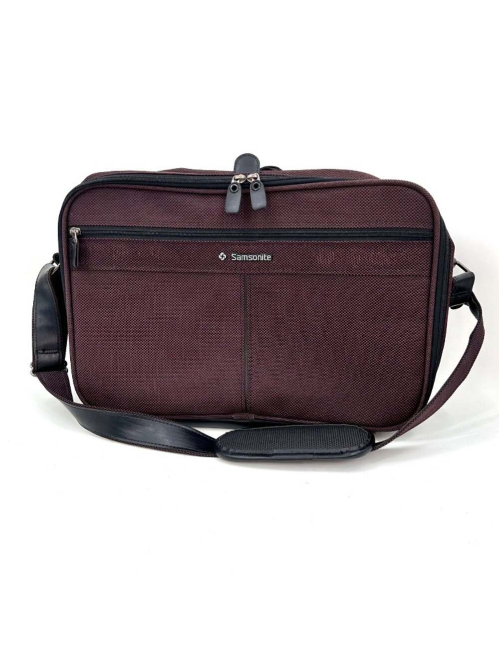 VTG SAMSONITE SILHOUETTE 5 MAROON BLACK CARRY-ON TRAVEL BAG W/ MIRROR MULTI COMP